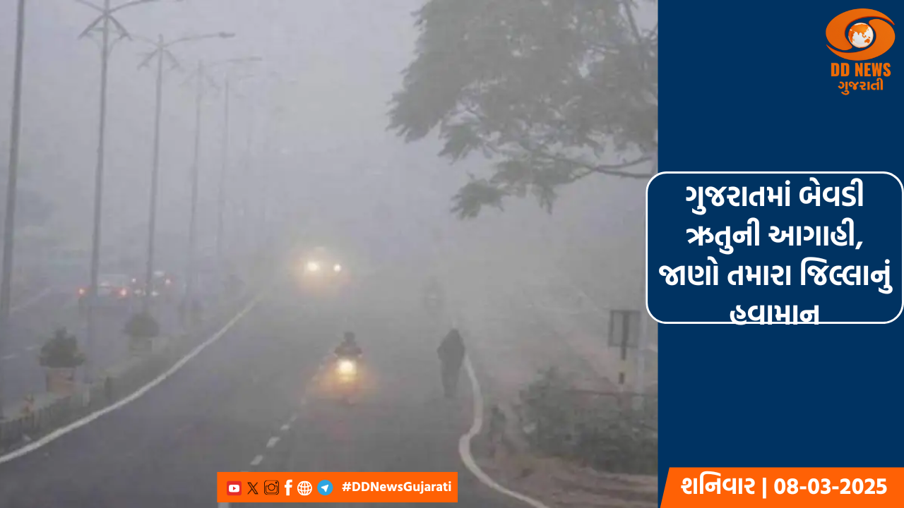 ગુજરાતમાં બેવડી ઋતુની આગાહી, જાણો તમારા જિલ્લાનું હવામાન