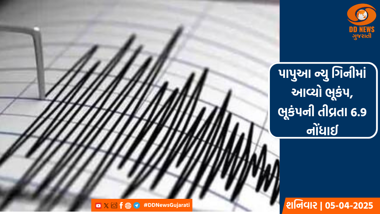 પાપુઆ ન્યુ ગિનીમાં આવ્યો ભૂકંપ, ભૂકંપની તીવ્રતા 6.9 નોંધાઈ