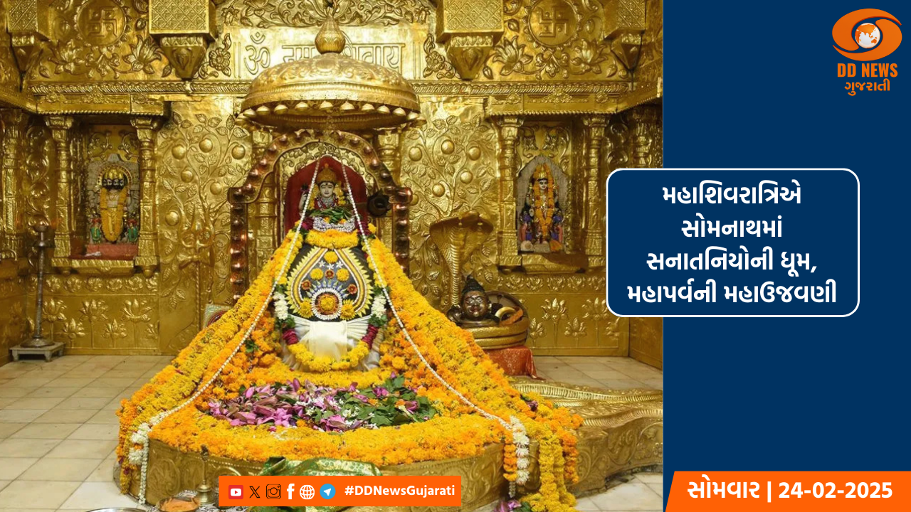 મહાશિવરાત્રિએ સોમનાથમાં સનાતનિયોની ધૂમ, મહાપર્વની મહાઉજવણી