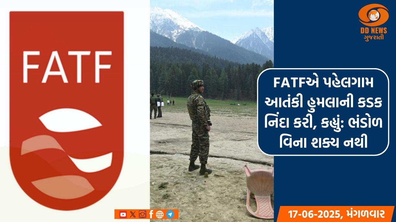FATFએ પહેલગામ આતંકી હુમલાની કડક નિંદા કરી, કહ્યું: ભંડોળ વિના શક્ય નથી