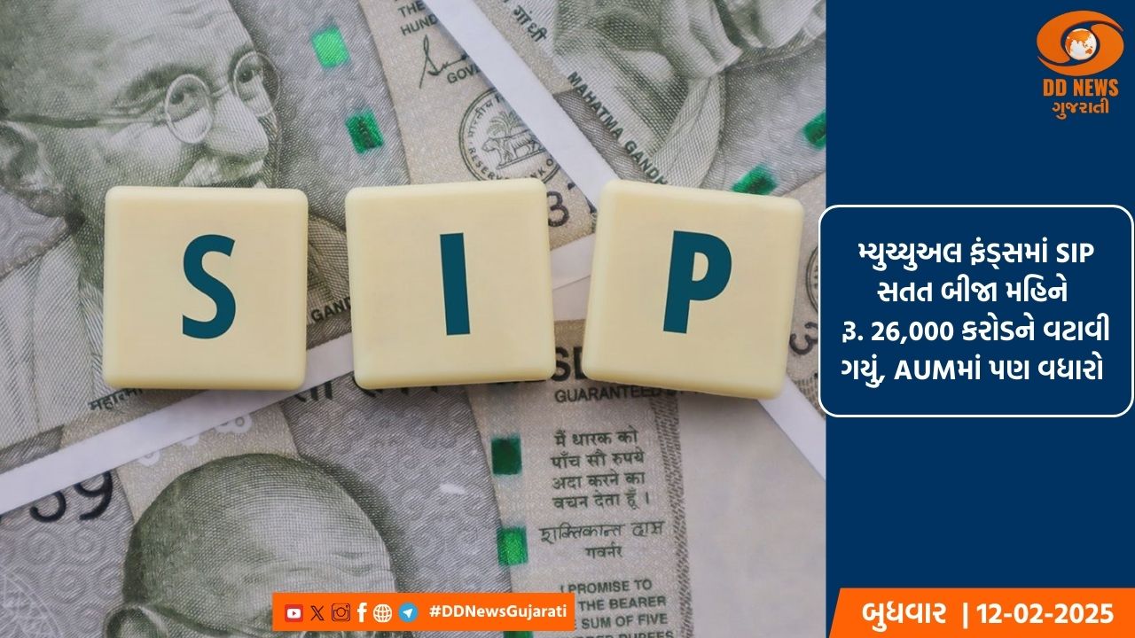 મ્યુચ્યુઅલ ફંડ્સમાં SIP સતત બીજા મહિને રૂ. 26,000 કરોડને વટાવી ગયું,  AUMમાં પણ વધારો 