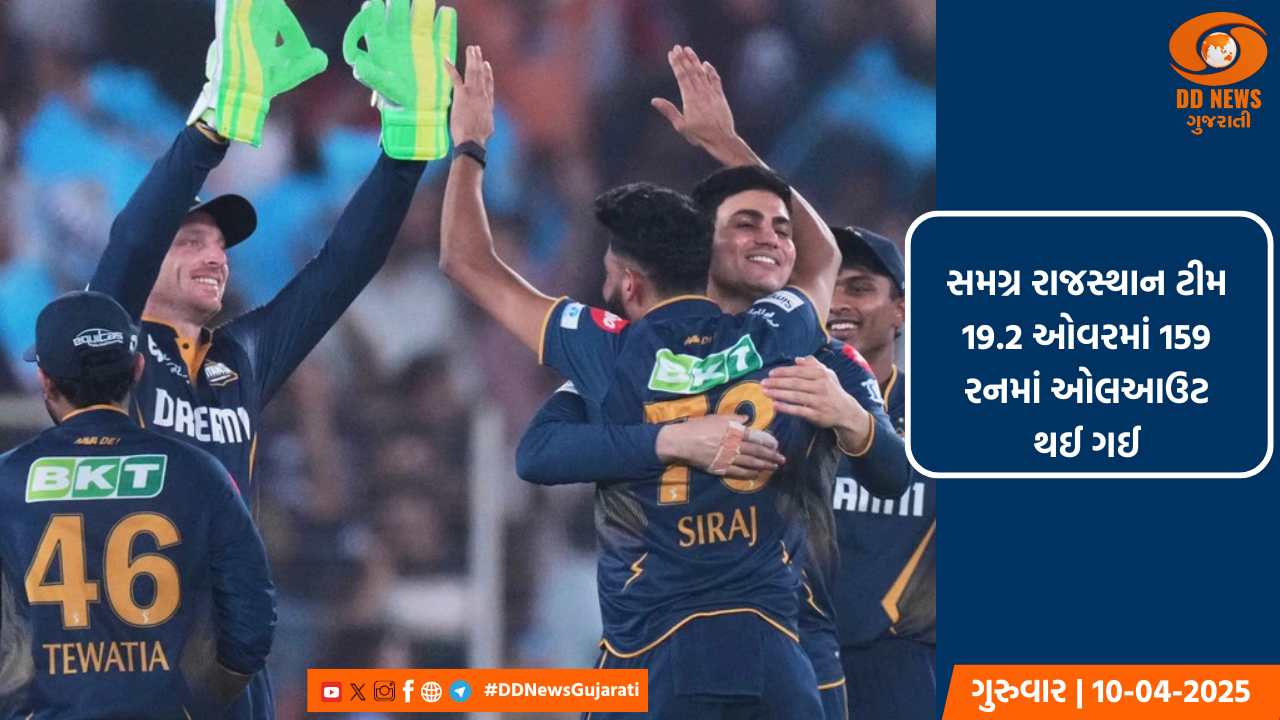IPL 2025: ગુજરાત ટાઇટન્સે રાજસ્થાન રોયલ્સને 58 રનથી હરાવ્યુ, હવે GT પોઈન્ટ ટેબલમાં ટૉપ પર