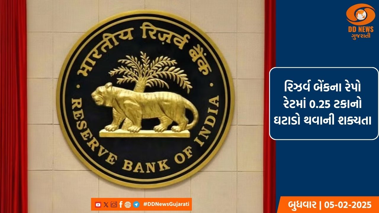 રિઝર્વ બેંકના રેપો રેટમાં 0.25 ટકાનો ઘટાડો થવાની શક્યતા