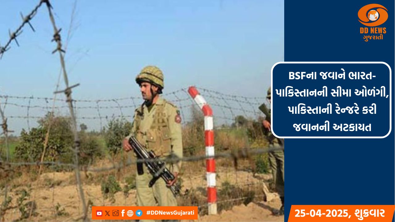 BSFના જવાને ભારત-પાકિસ્તાનની સીમા ઓળંગી, પાકિસ્તાની રેન્જરે કરી જવાનની અટકાયત