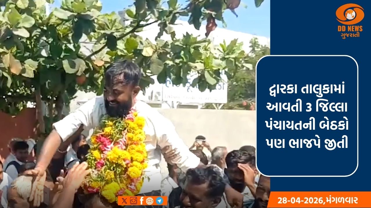 દ્વારકાધીશ મંદિરમાં મધરાત્રે 12 વાગ્યે શ્રીકૃષ્ણના જન્મોત્સવની ઉજવણી કરાઈ