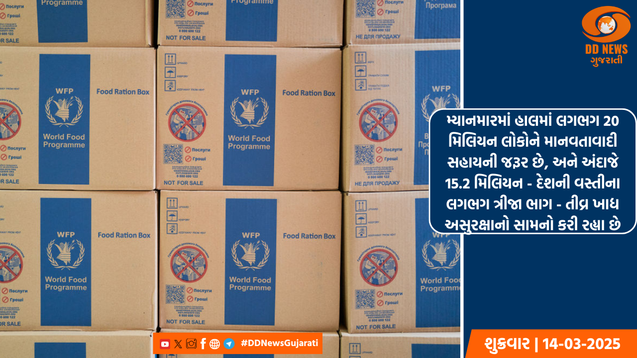 સંયુક્ત રાષ્ટ્ર ખાદ્ય એજન્સી WFP મ્યાનમારમાં દસ લાખ લોકો માટે સહાયમાં ઘટાડો કરશે