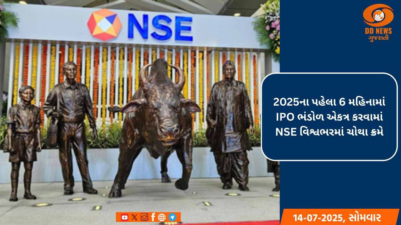 2025ના પહેલા 6 મહિનામાં IPO ભંડોળ એકત્ર કરવામાં NSE વિશ્વભરમાં ચોથા ક્રમે