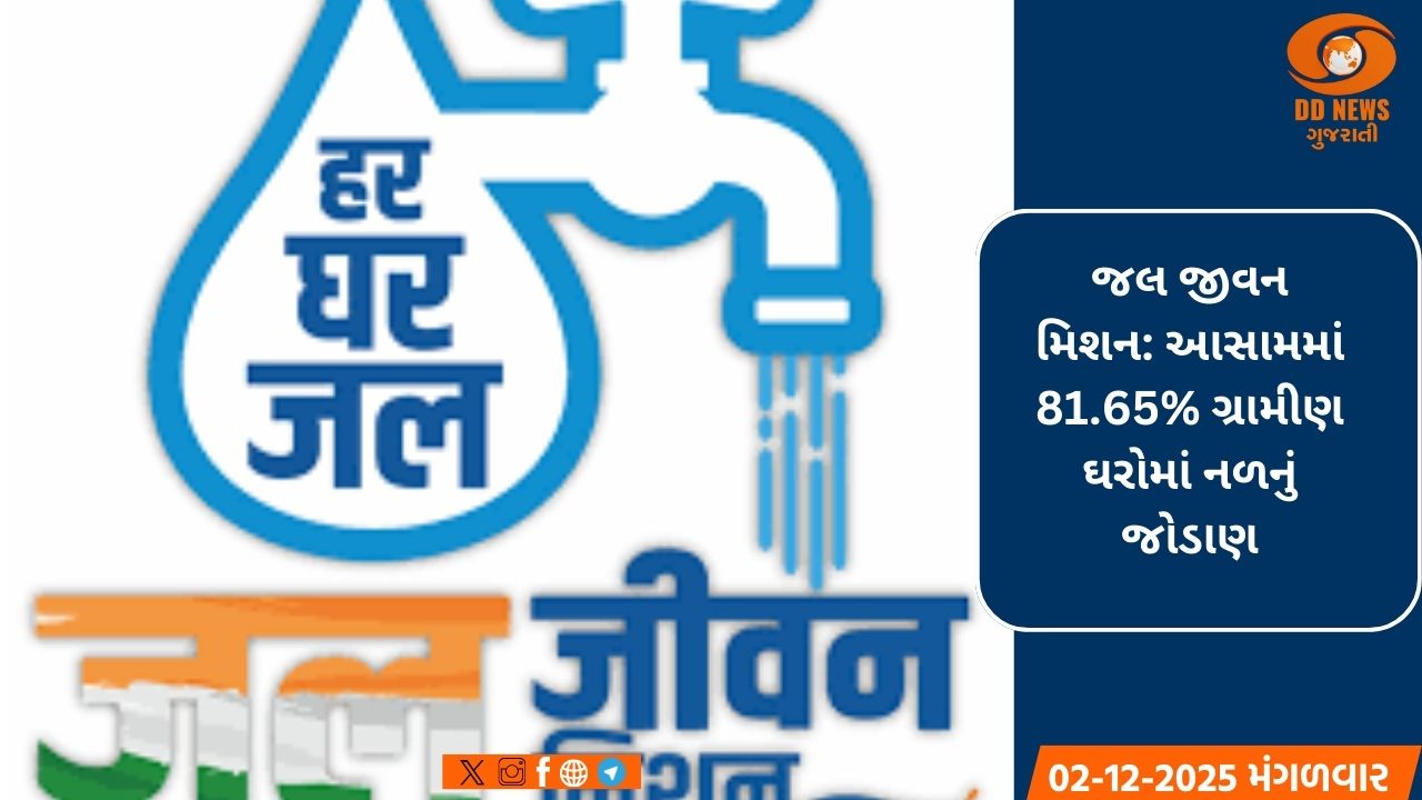 જળ જીવન મિશન હેઠળ,આસામમાં 5,898,638 ઘરોમાં નળ જોડાણો 