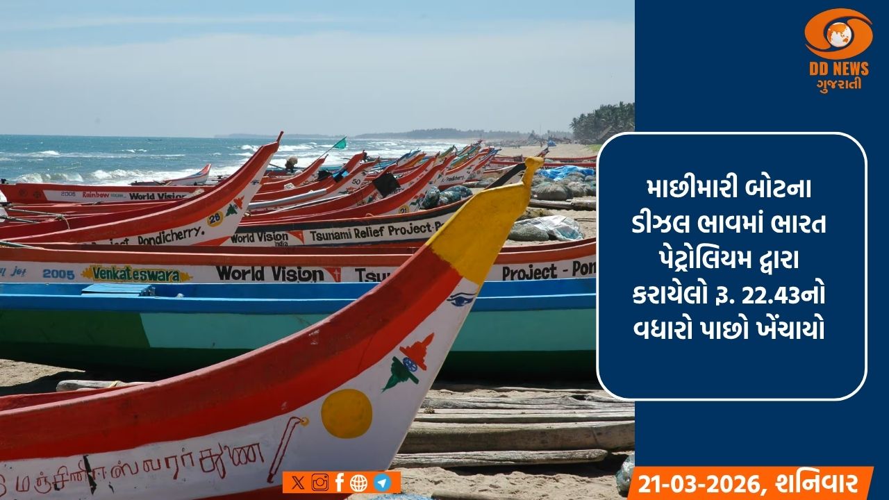રાજ્યના માછીમારોને બોટ માટે અગાઉ નક્કી થયેલા રાહત દરે જ ડીઝલ થશે પ્રાપ્ત 