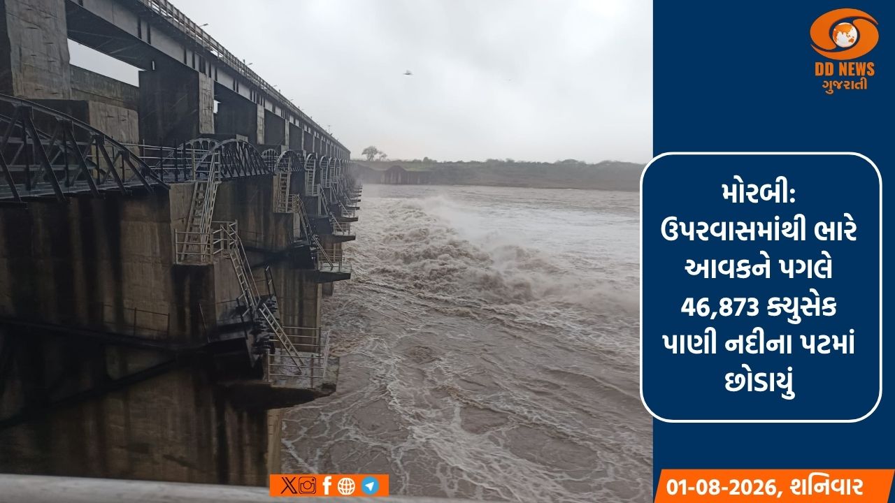 મોરબી: મચ્છુ-3 ડેમના 7 દરવાજા 8 ફૂટ ખોલાયા, કલેક્ટર સ્વપ્નિલ ખરેએ લીધી મુલાકાત