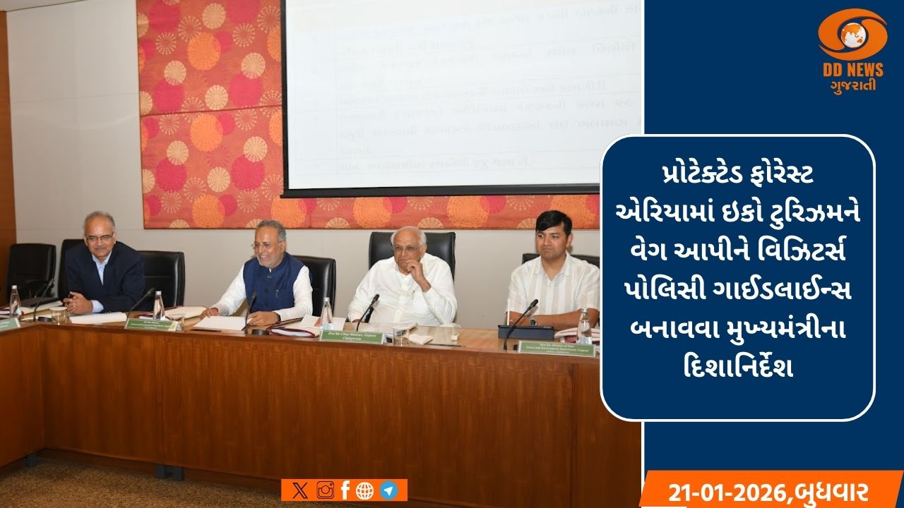 મુખ્યમંત્રી ભૂપેન્દ્ર પટેલના અધ્યક્ષસ્થાને ગાંધીનગરમાં સ્ટેટ વાઇલ્ડ લાઇફ બોર્ડની 26 બેઠક સંપન્ન
