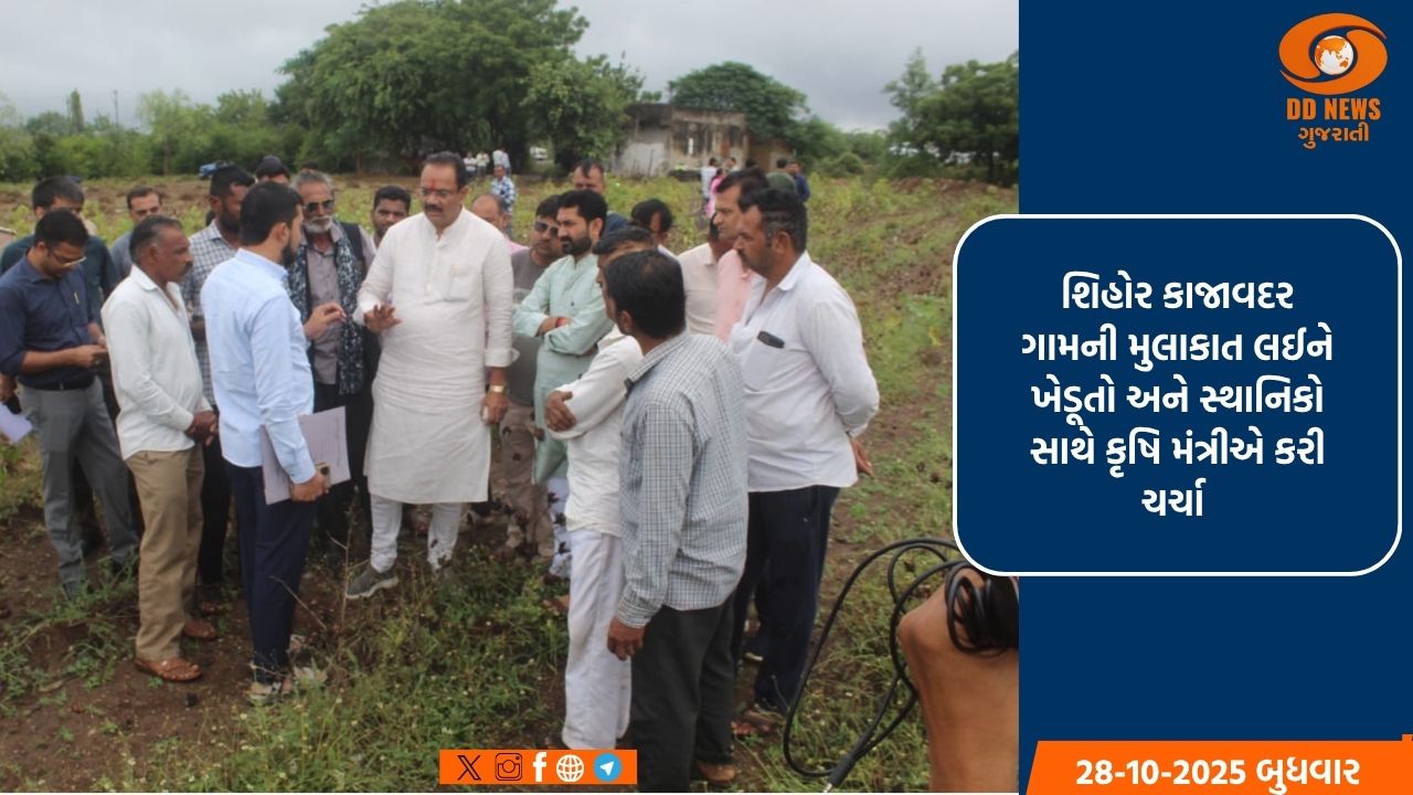 કમોસમી વરસાદના પગલે ઉભી થયેલી પરિસ્થિતિનો તાગ મેળવવા શિહોર ખાતે કૃષિ મંત્રીએ બેઠક યોજી