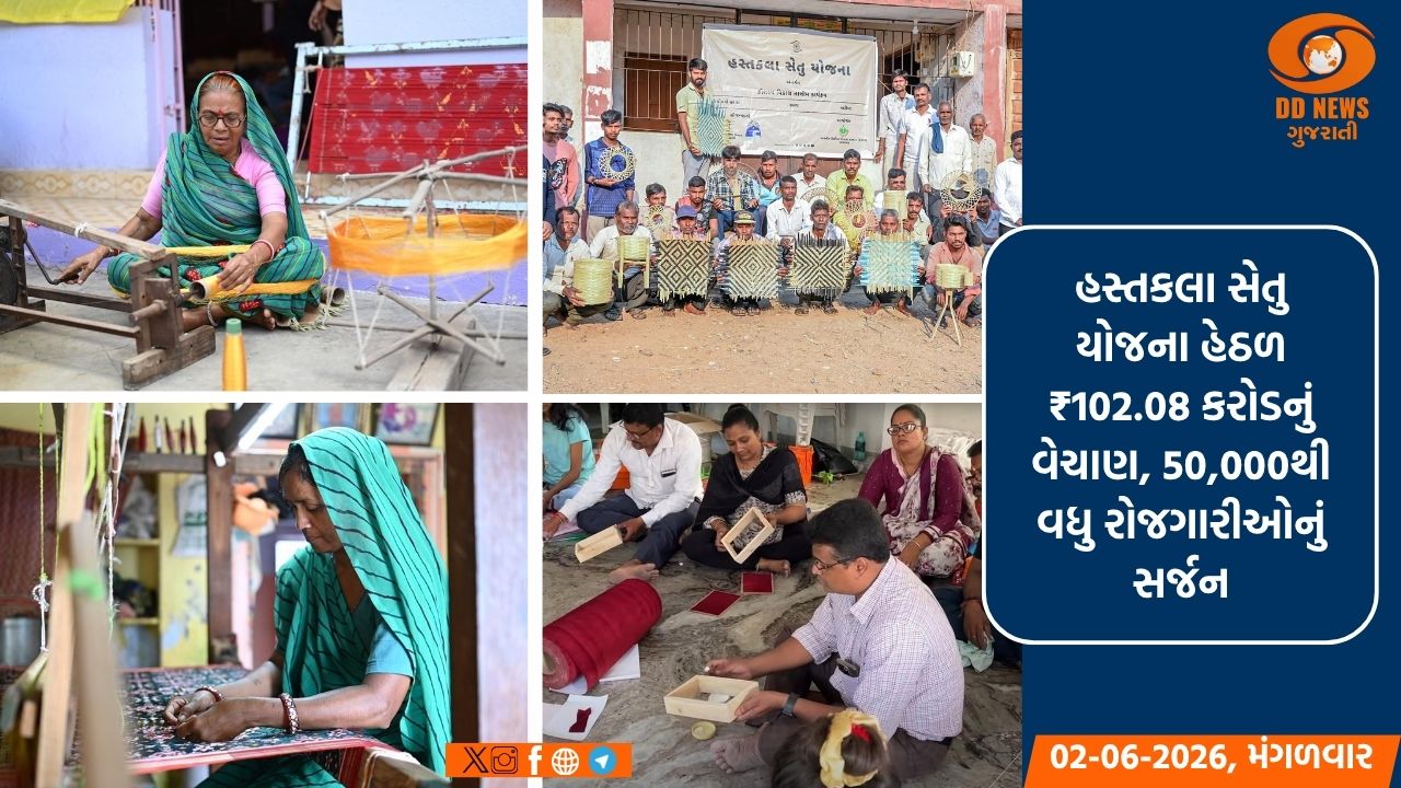 ગુજરાતની હસ્તકલાને વૈશ્વિક ઓળખ: ‘હસ્તકલા સેતુ યોજના’ દ્વારા 21 હજારથી વધુ કારીગરો આત્મનિર્ભર