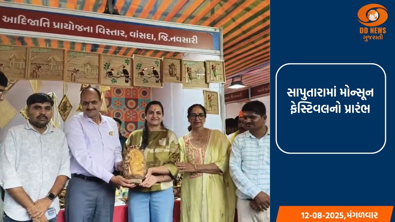 સાપુતારામાં મોન્સૂન ફેસ્ટિવલનો પ્રારંભ, પરંપરાગત આદિવાસી હસ્તકલા પ્રદર્શન-વેચાણ મેળાનું આયોજન