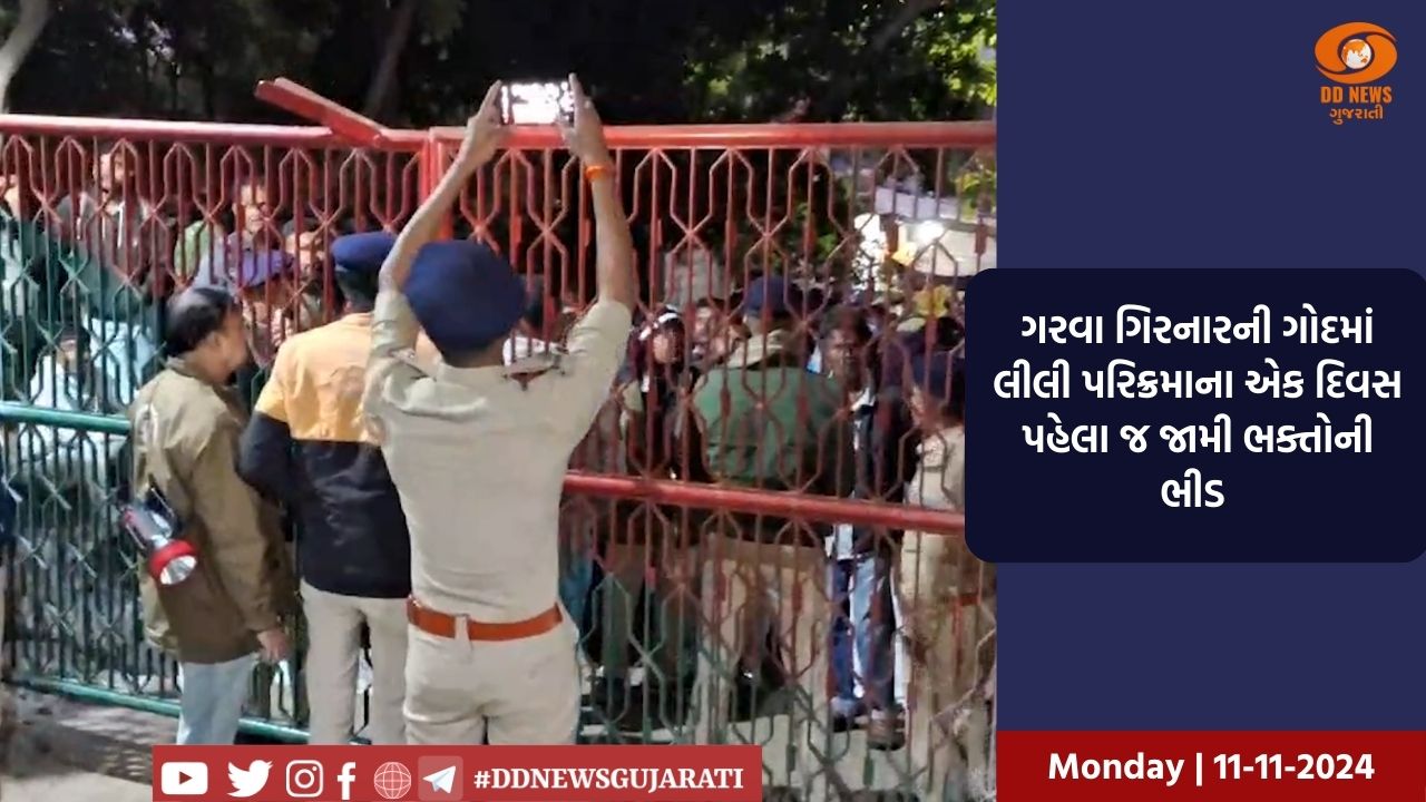 ગરવા ગિરનારની ગોદમાં લીલી પરિક્રમાના એક દિવસ પહેલા જ જામી ભક્તોની ભીડ 