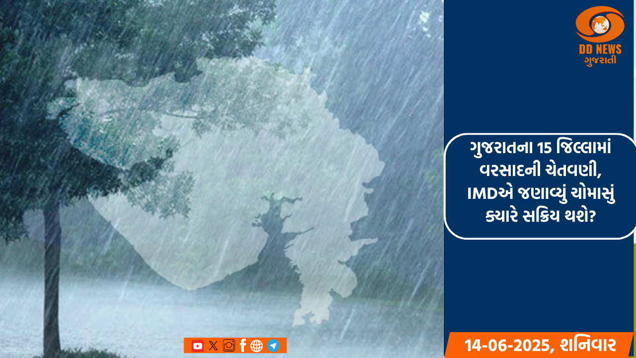 ગુજરાતના 15 જિલ્લામાં વરસાદની ચેતવણી, IMDએ જણાવ્યું ચોમાસું ક્યારે સક્રિય થશે?