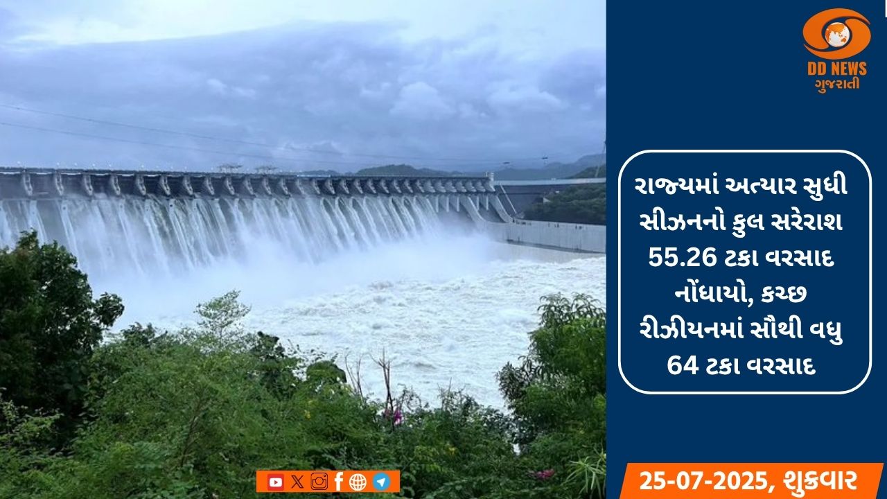 ગુજરાતની જીવાદોરી સરદાર સરોવર ડેમમાં 59.42 ટકા જળસંગ્રહ