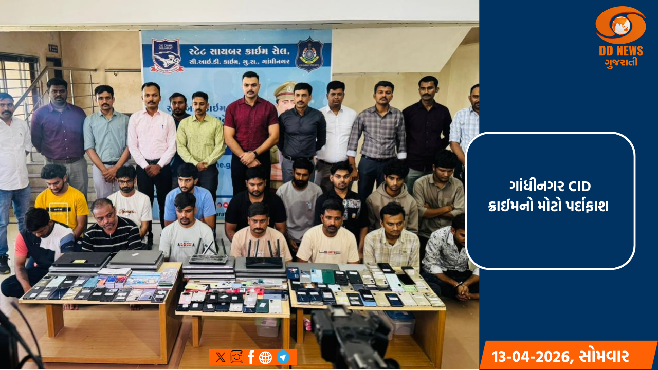 ગાંધીનગર CID ક્રાઈમનો મોટો પર્દાફાશ: 3.77 કરોડની સાયબર ઠગાઈના નેટવર્ક સાથે જોડાયેલા આરોપીઓ ઝડપાયા