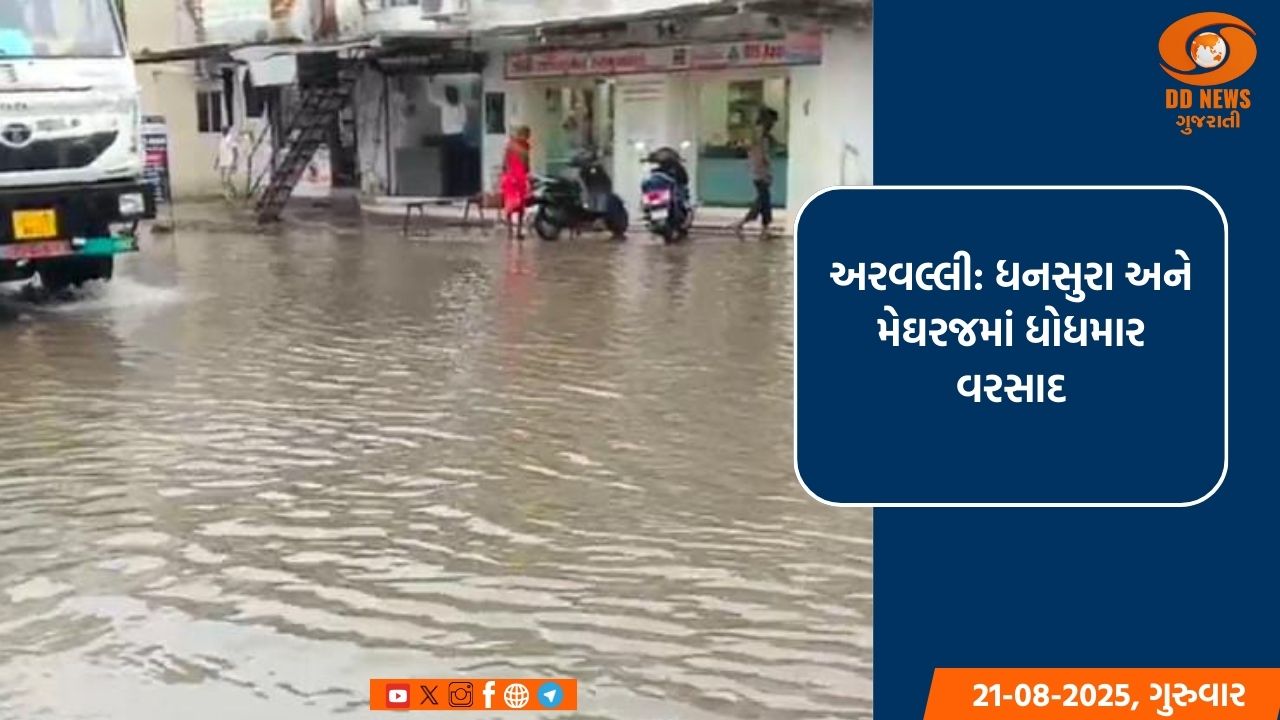 અરવલ્લી: ધનસુરા અને મેઘરજમાં ધોધમાર વરસાદ, વાતાવરણમાં ઠંડક પ્રસરી