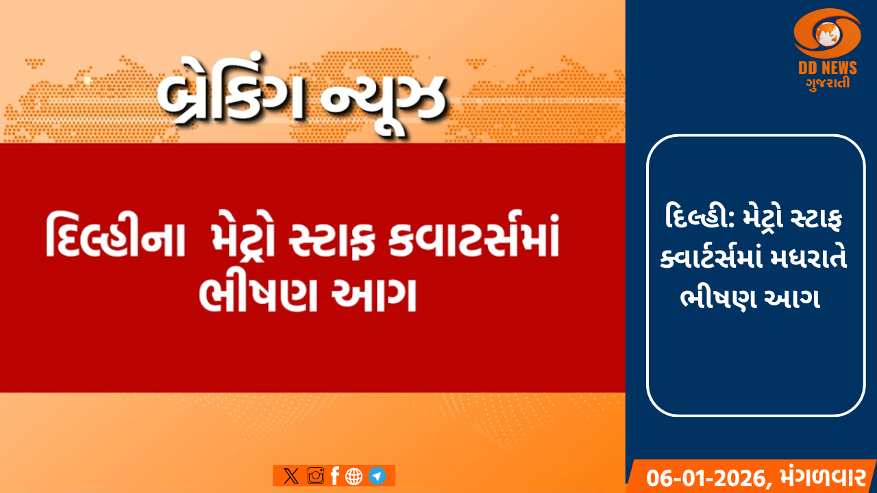 દિલ્હી: મેટ્રો સ્ટાફ ક્વાર્ટર્સમાં મધરાતે ભીષણ આગ,
