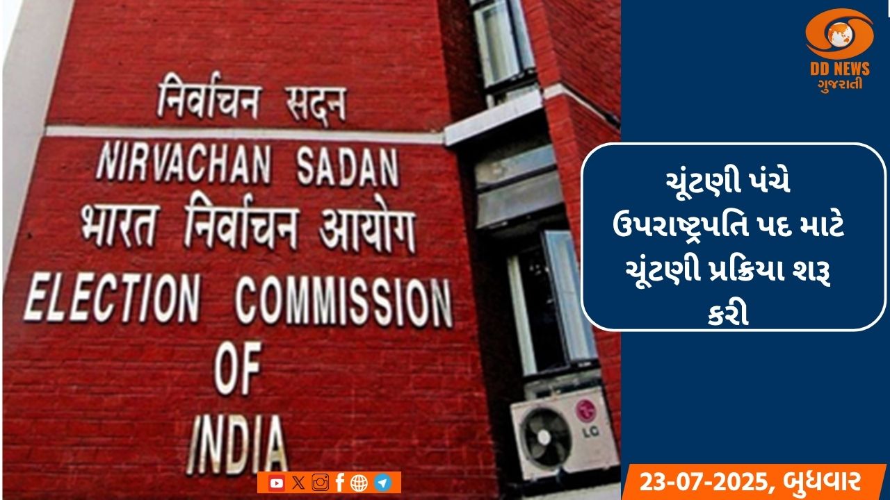 ચૂંટણી પંચે ઉપરાષ્ટ્રપતિ પદ માટે ચૂંટણી પ્રક્રિયા શરૂ કરી