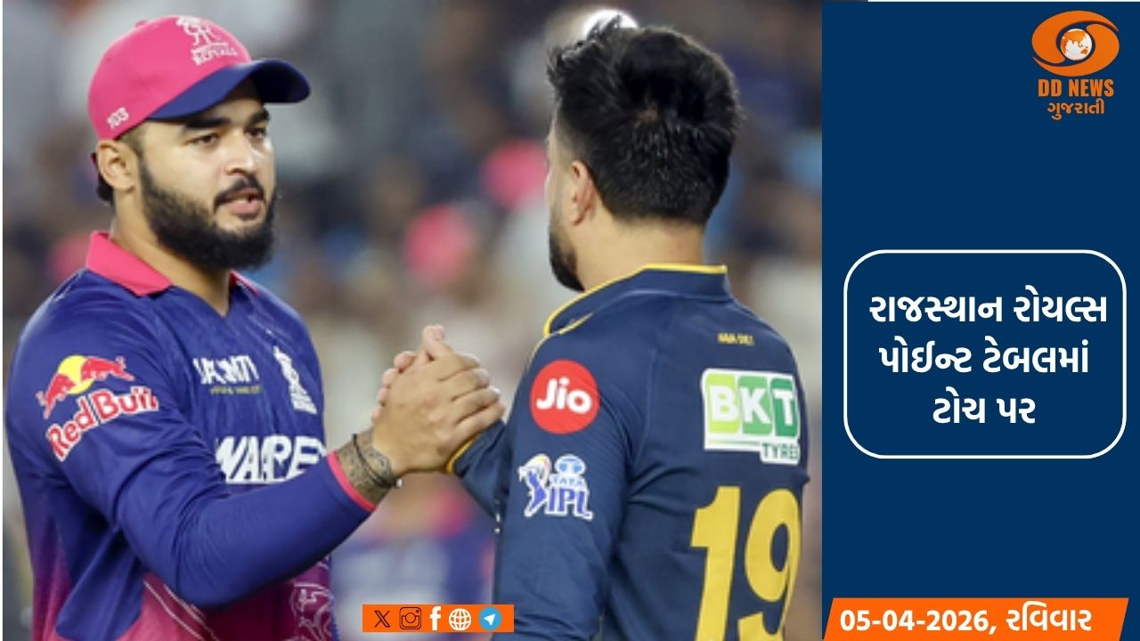  IPL 2026 : રાજસ્થાન રોયલ્સ પોઈન્ટ ટેબલમાં ટોચ પર, RR-GT મેચ બાદ થયા મોટા ફેરફારો