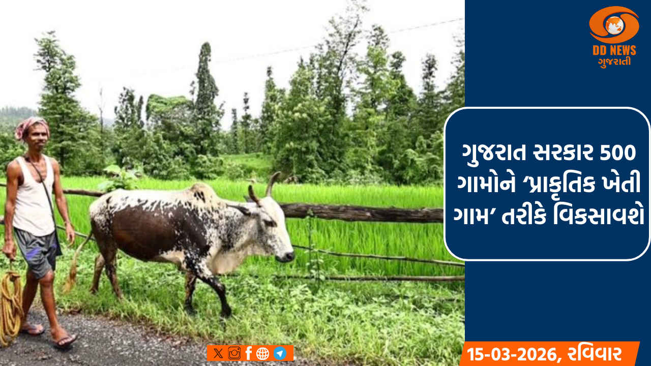 ગુજરાત સરકાર 500 ગામોને ‘પ્રાકૃતિક ખેતી ગામ’ તરીકે વિકસાવશે