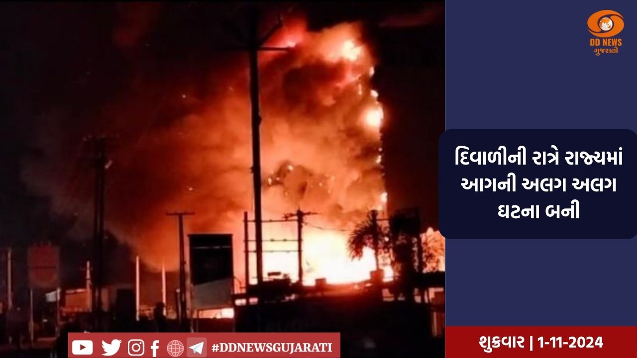 દિવાળીની રાત્રે રાજ્યના મોટાભાગના શહેરોમાં આગજનની જેવી ઘટનાઓ બની, કોઈ જાનહાની સામે આવી નથી 