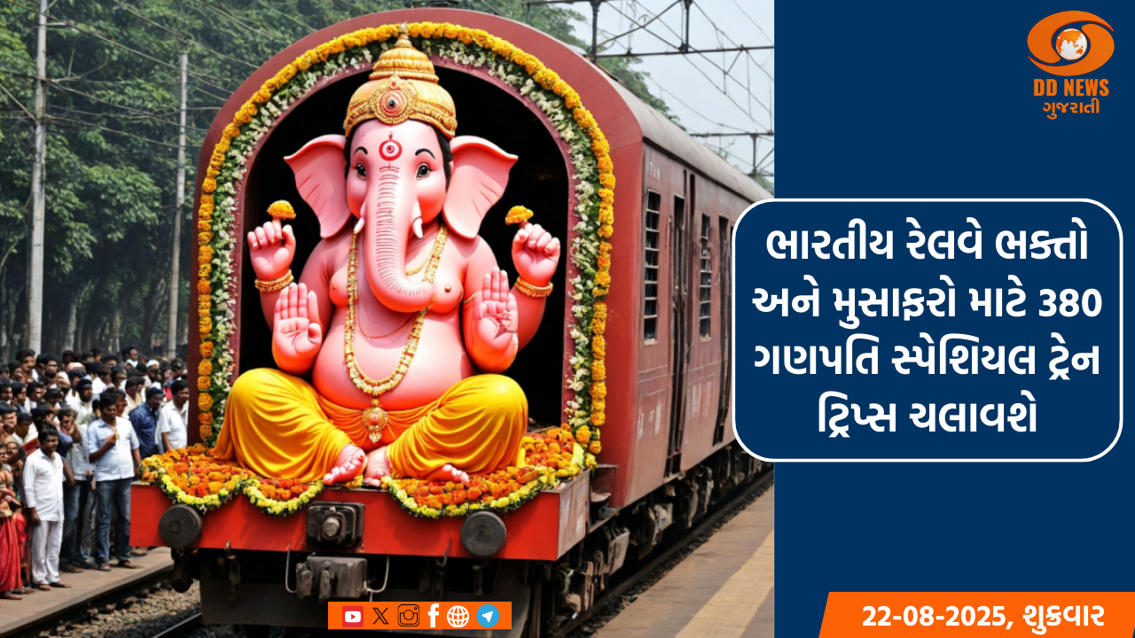 ભારતીય રેલવે ભક્તો અને મુસાફરો માટે 380 ગણપતિ સ્પેશિયલ ટ્રેન ટ્રિપ્સ ચલાવશે