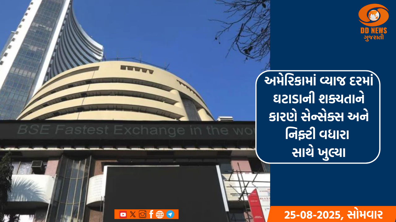 અમેરિકામાં વ્યાજ દરમાં ઘટાડાની શક્યતાને કારણે સેન્સેક્સ-નિફ્ટી વધારા સાથે ખુલ્યા