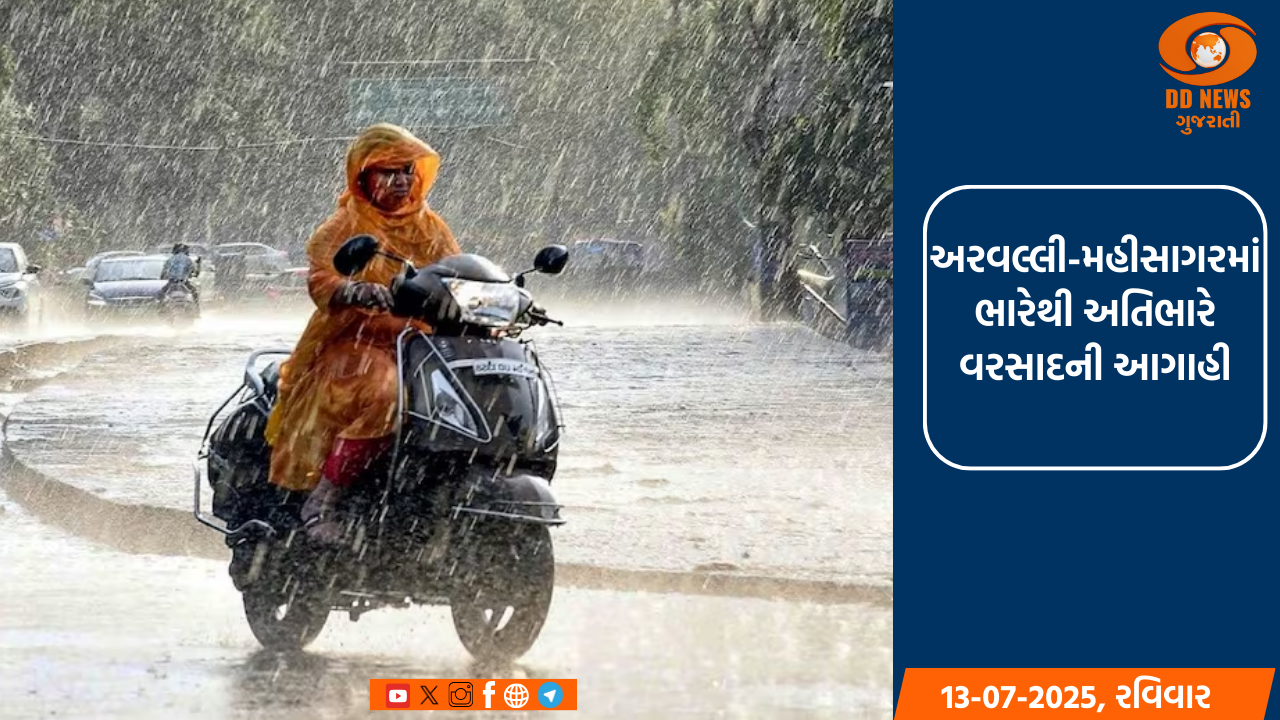 આજે અરવલ્લી-મહીસાગરમાં ભારેથી અતિભારે વરસાદની આગાહી