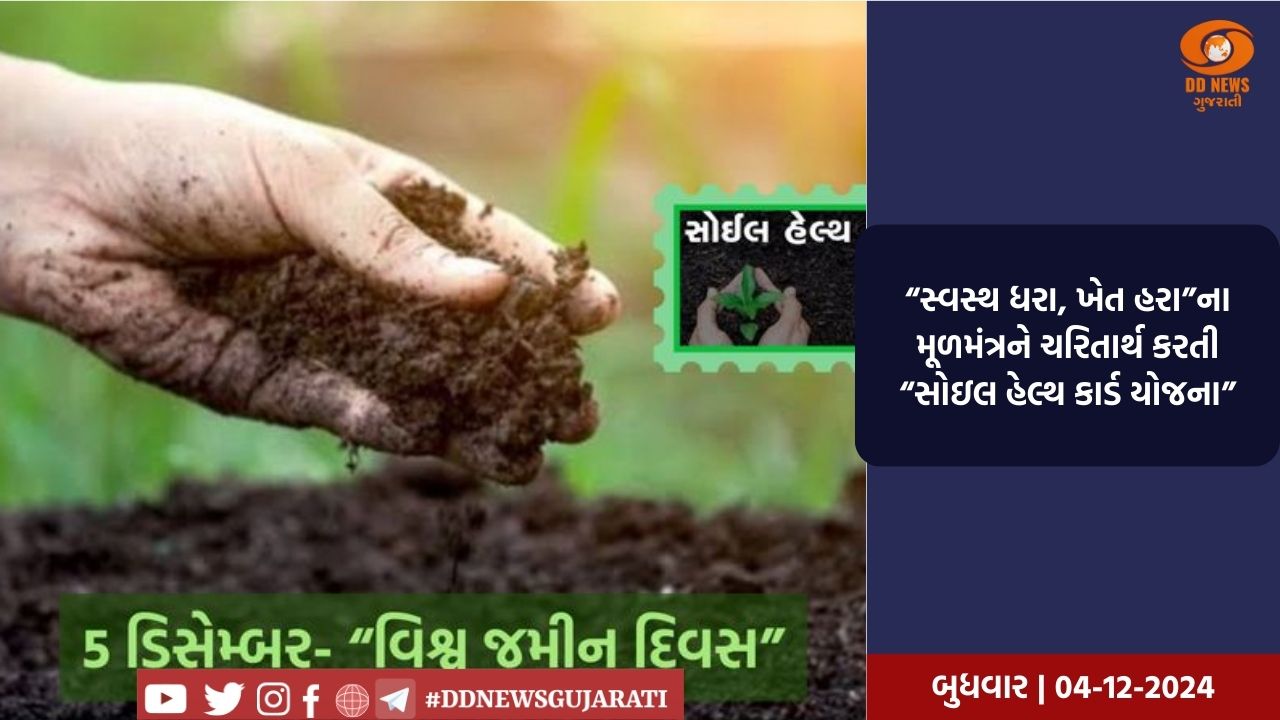 “સ્વસ્થ ધરા, ખેત હરા”ના મૂળમંત્રને ચરિતાર્થ કરતી “સોઇલ હેલ્થ કાર્ડ યોજના”