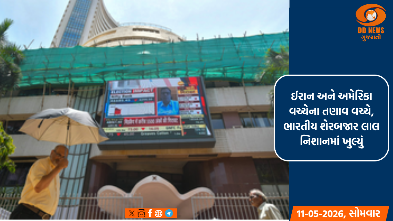 ઈરાન-અમેરિકા વચ્ચેના તણાવ વચ્ચે, ભારતીય શેરબજાર લાલ નિશાનમાં ખુલ્યું