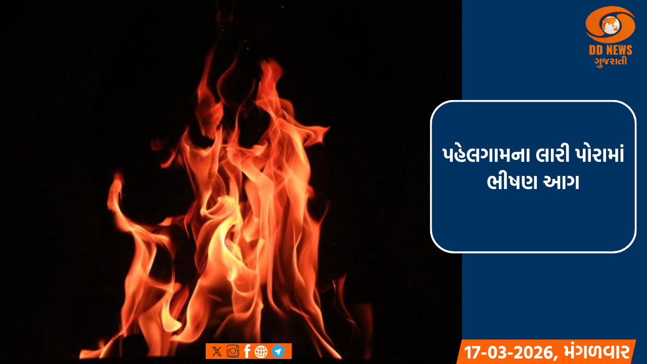 પહેલગામના લારી પોરામાં ભીષણ આગ: રિસોર્ટની 3 બિલ્ડિંગો ખાખ