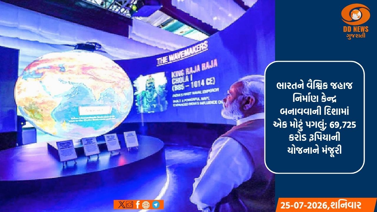 ભારતને વૈશ્વિક જહાજ નિર્માણ કેન્દ્ર બનાવવાની દિશામાં એક મોટું પગલું; 69,725 કરોડ રૂપિયાની યોજનાને મંજૂરી