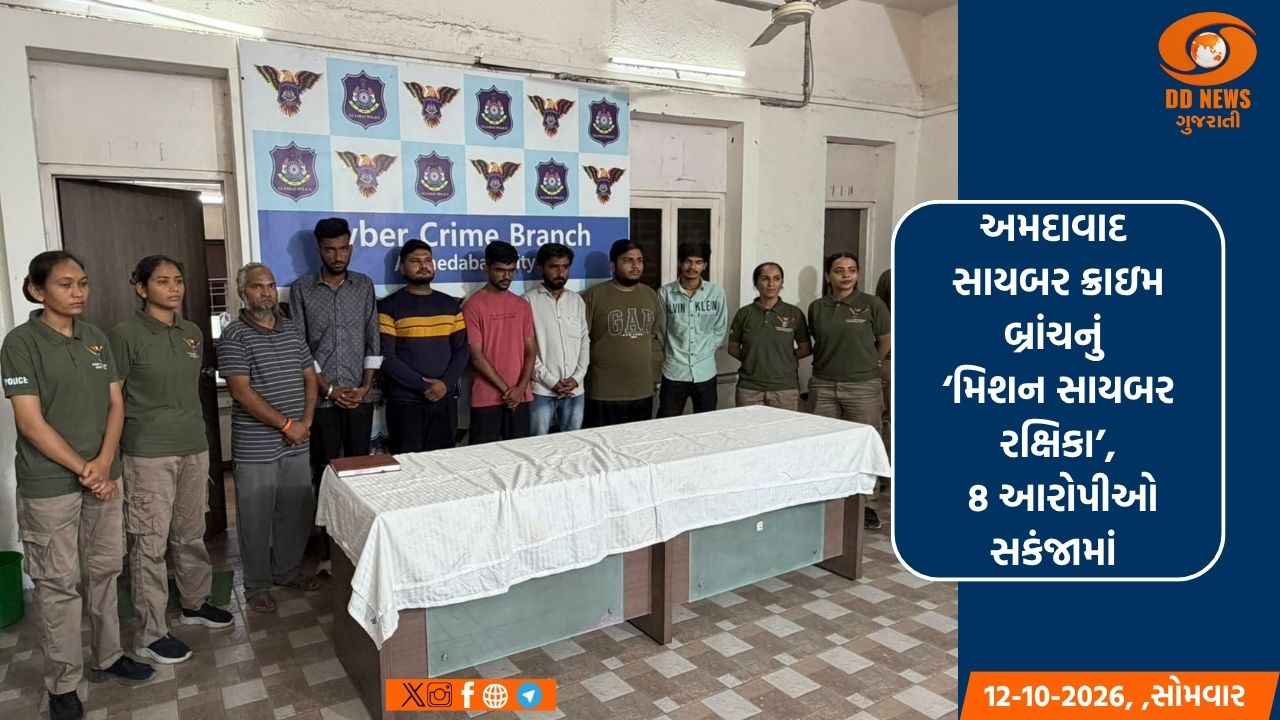 અમદાવાદ સાયબર ક્રાઇમ બ્રાંચનું ‘મિશન સાયબર રક્ષિકા’, 8 આરોપીઓ સકંજામાં 