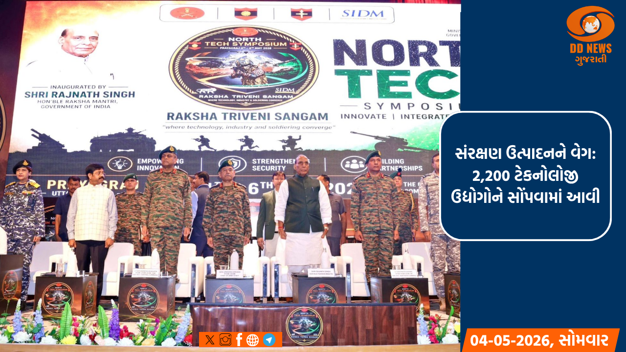 સંરક્ષણ ઉત્પાદનને વેગ: 2,200 ટેકનોલોજી ઉદ્યોગોને સોંપવામાં આવી