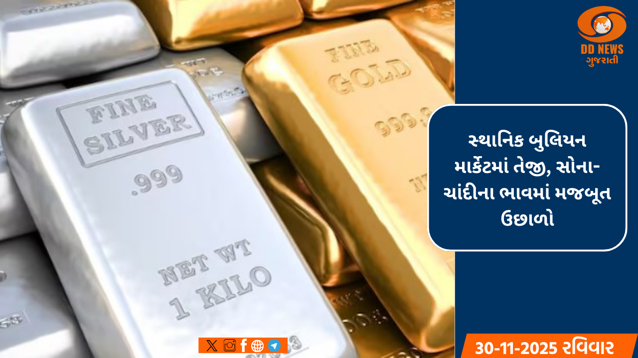 સ્થાનિક બુલિયન માર્કેટમાં તેજી, સોના-ચાંદીના ભાવમાં મજબૂત ઉછાળો