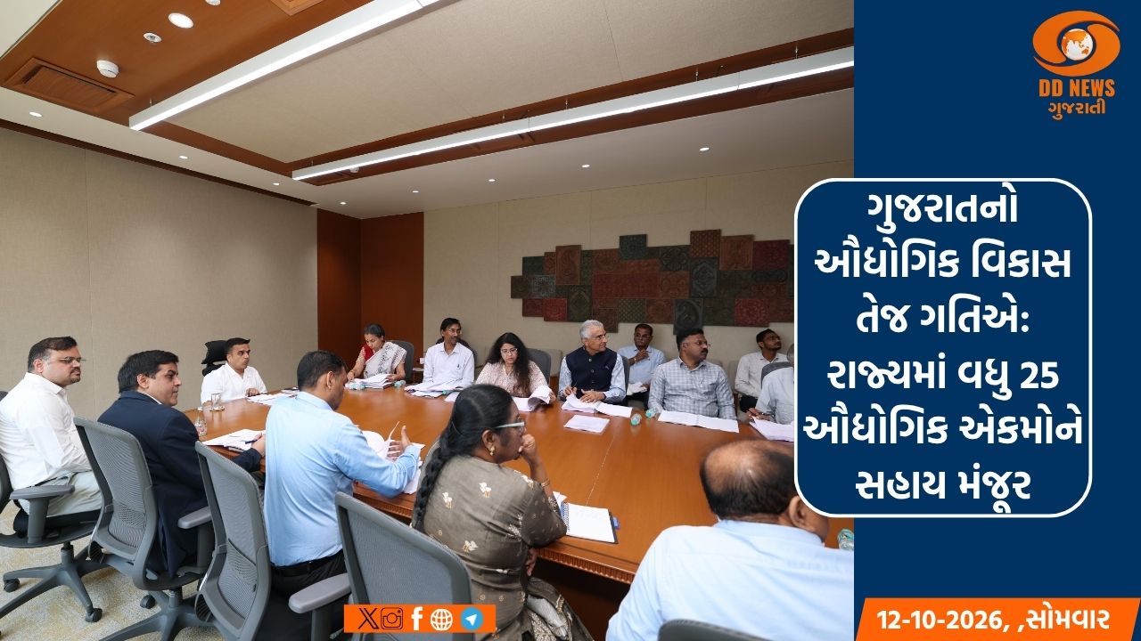 ગુજરાતનો ઔદ્યોગિક વિકાસ તેજ ગતિએ: રાજ્યમાં વધુ 25 ઔદ્યોગિક એકમોને સહાય મંજૂર