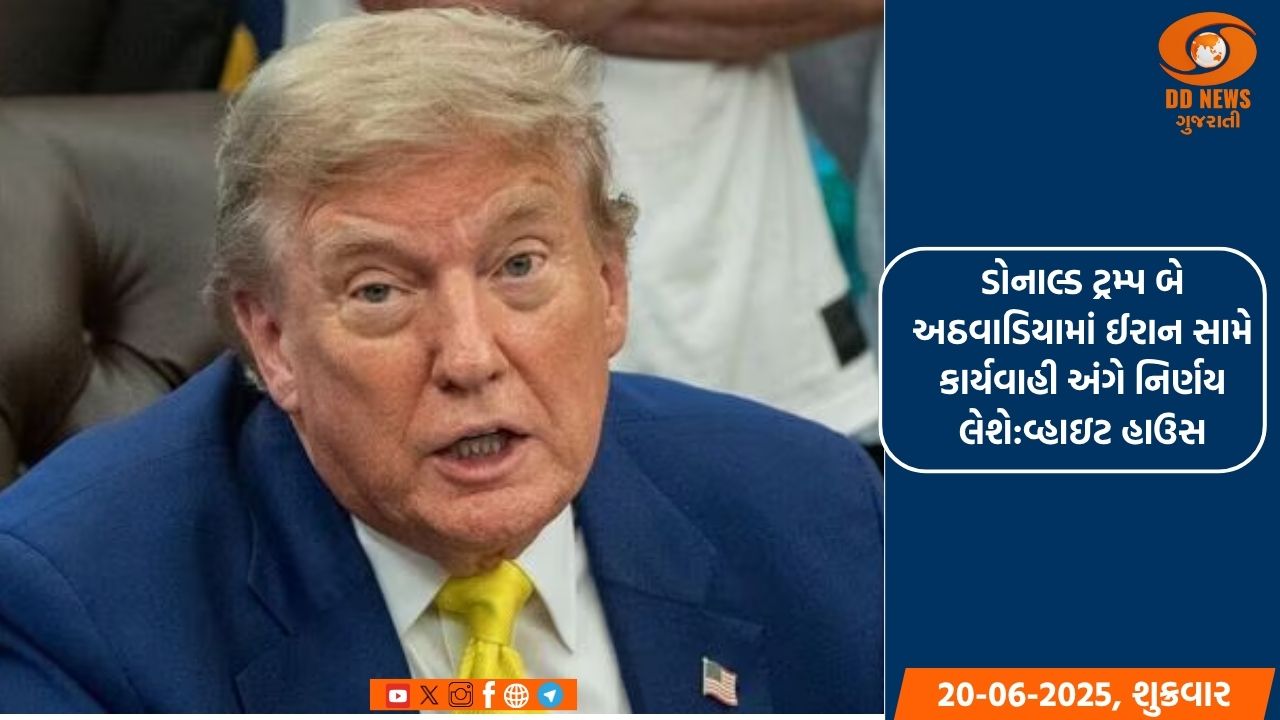 ડોનાલ્ડ ટ્રમ્પ બે અઠવાડિયામાં ઈરાન સામે કાર્યવાહી અંગે નિર્ણય લેશે:વ્હાઇટ હાઉસ